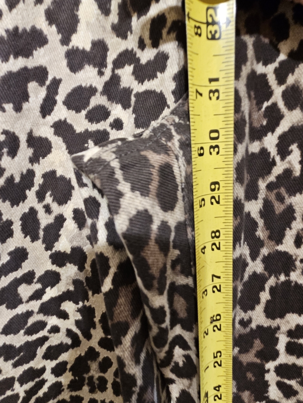 H&M leopard print wide leg jeans pants womens size 12 NEW - Picture 8 of 10